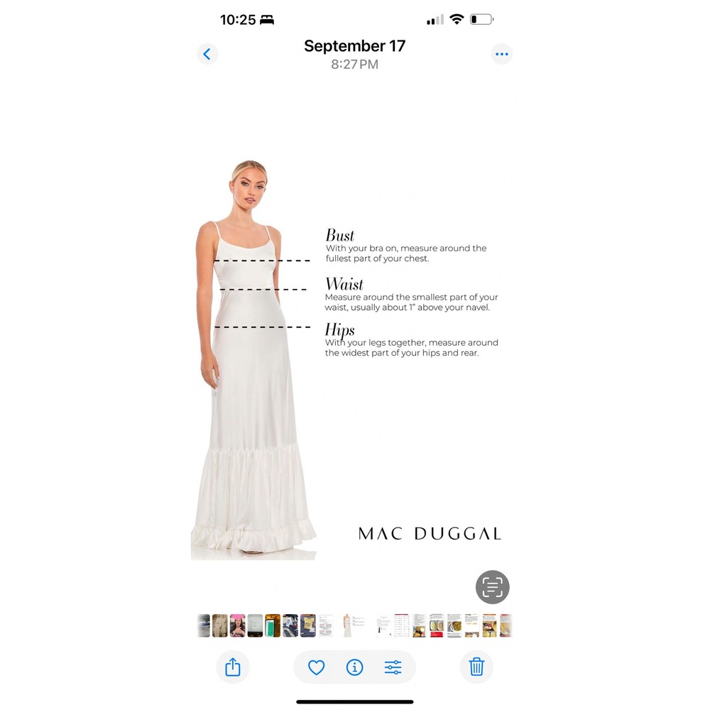 Mac Duggal 20309 Pleated Satin‎ Gown Rose Gold V-Neck Formal Dress Prom Pink 8 - Picture 16 of 16